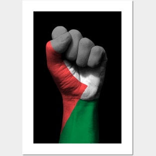 Flag of Palestine on a Raised Clenched Fist Posters and Art